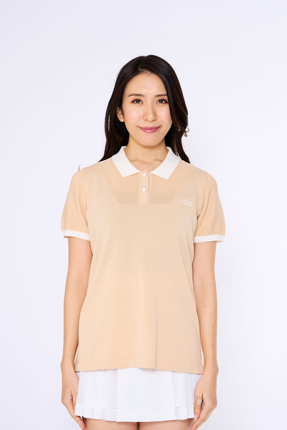 スポーティメッシュ切り替え半袖ニットポロ(701H3202)