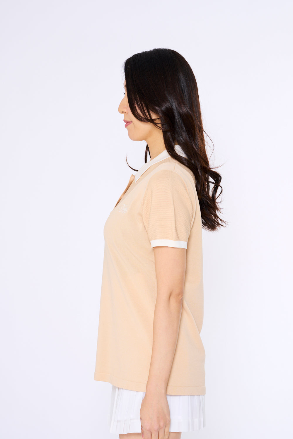 スポーティメッシュ切り替え半袖ニットポロ(701H3202)