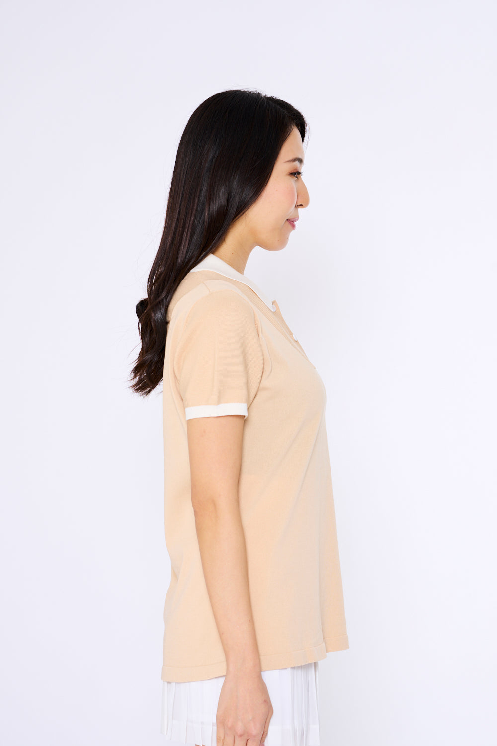 スポーティメッシュ切り替え半袖ニットポロ(701H3202)