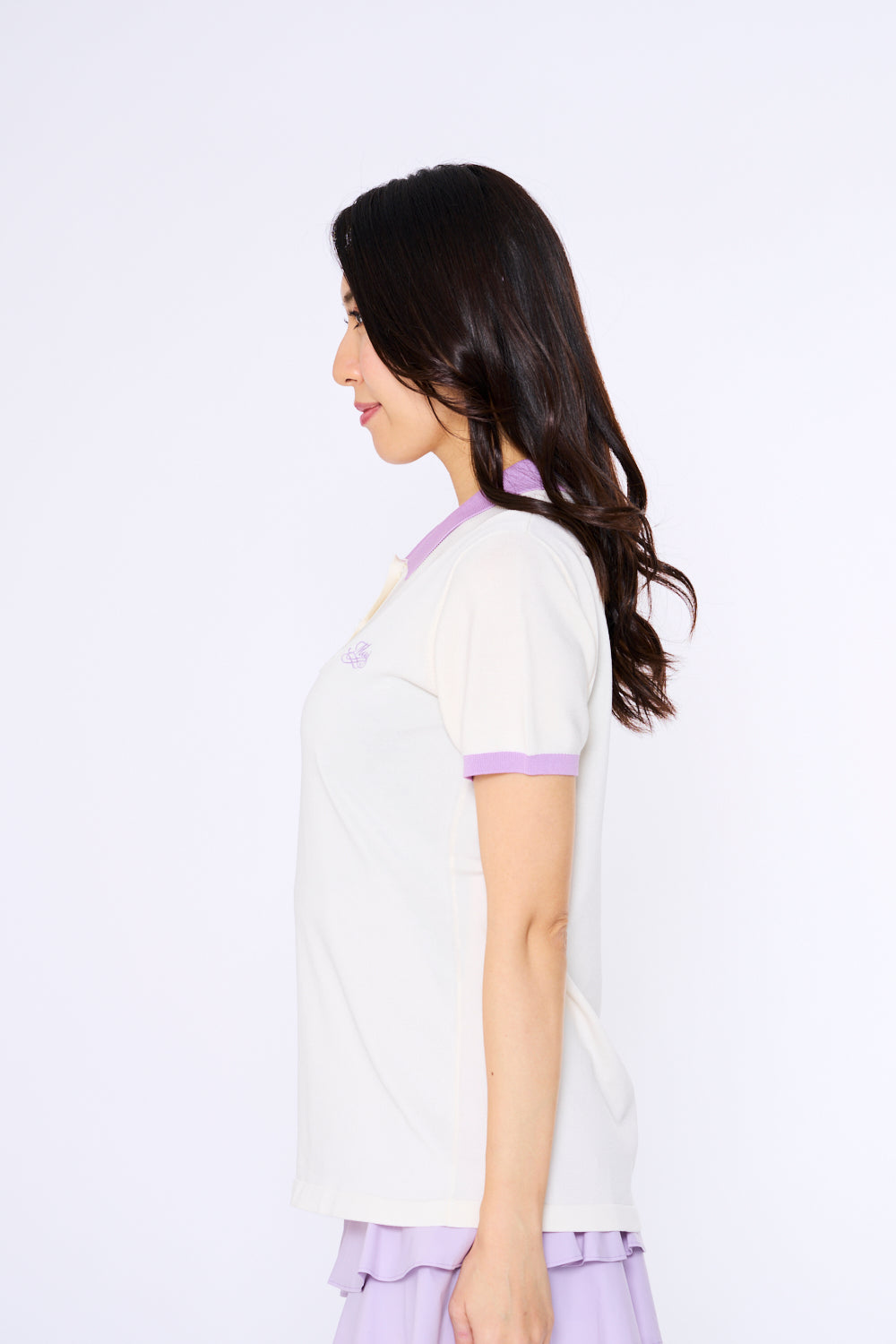 スポーティメッシュ切り替え半袖ニットポロ(701H3202)