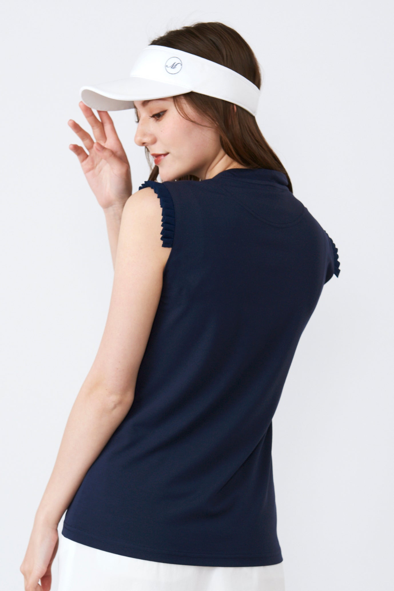 ノースリーブハイテンションモックネックプルオーバー(701J4402)