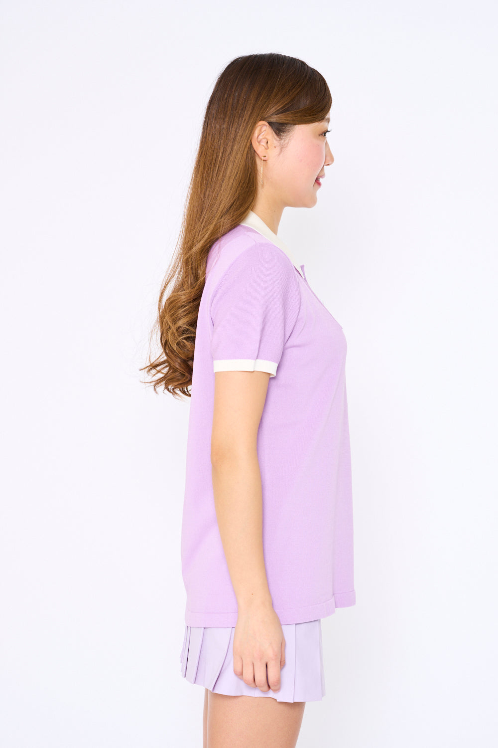 スポーティメッシュ切り替え半袖ニットポロ(701H3202)