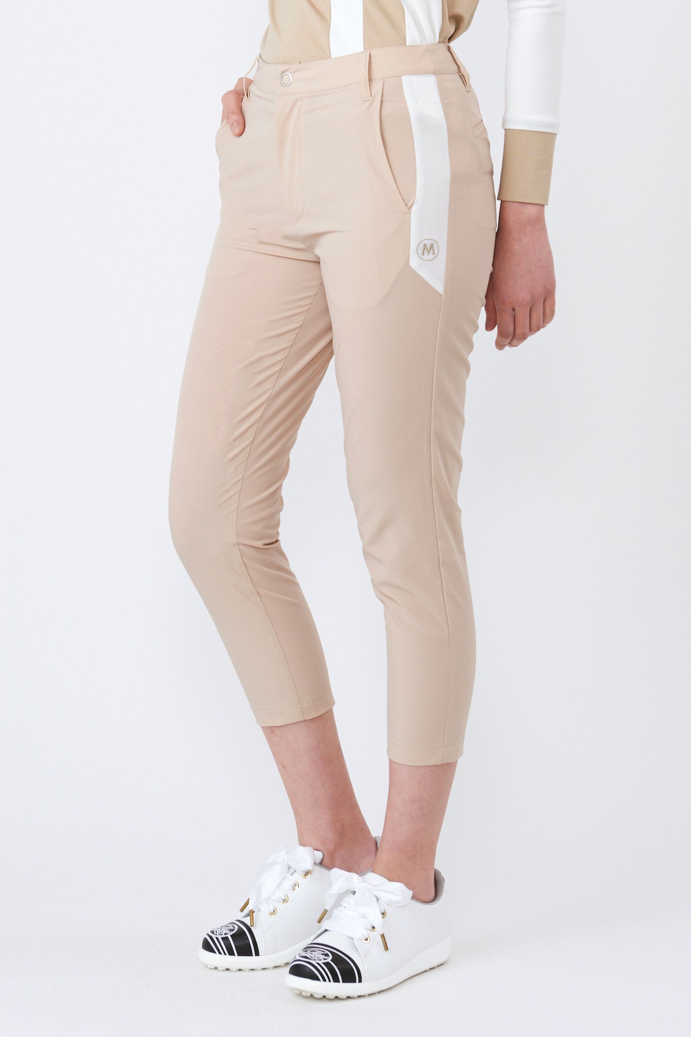 ハイテンションバイカラースリムフィットパンツ(801J1552)
