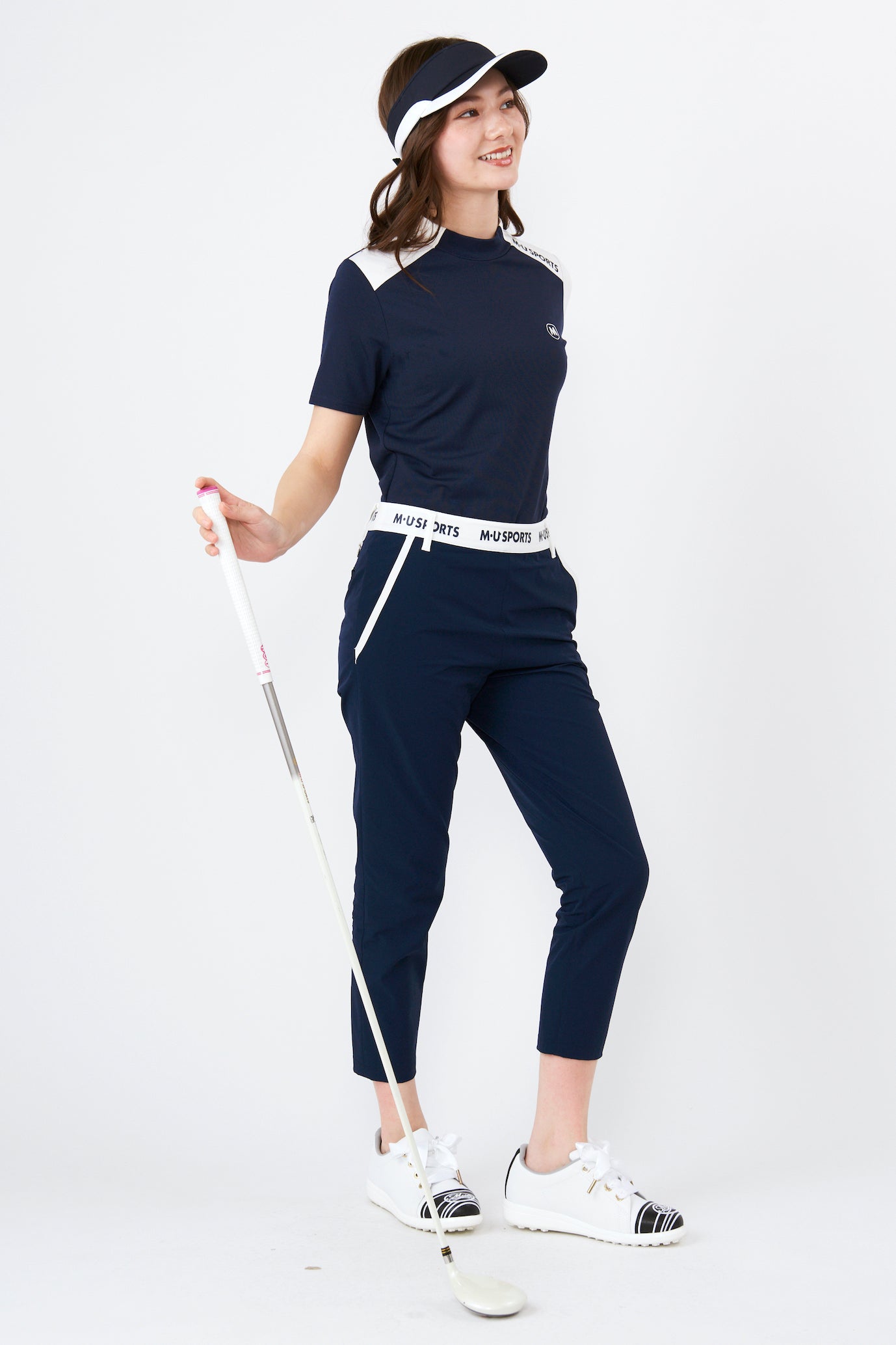 Short sleeve high tension asymmetric bicolor pullover (801J2452)