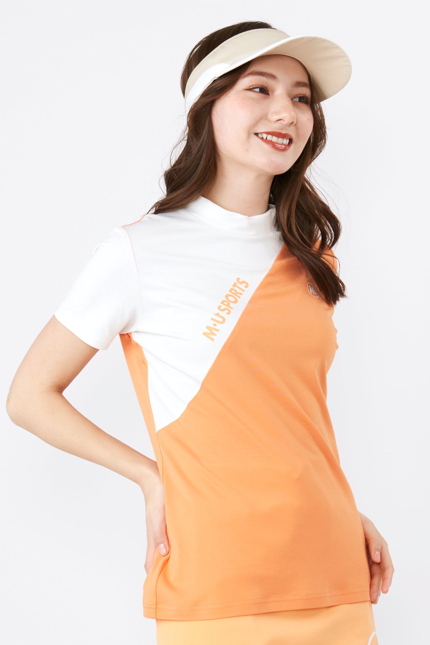 반팔 하이텐션 바이 컬러 목 목 풀오버(801J2454)