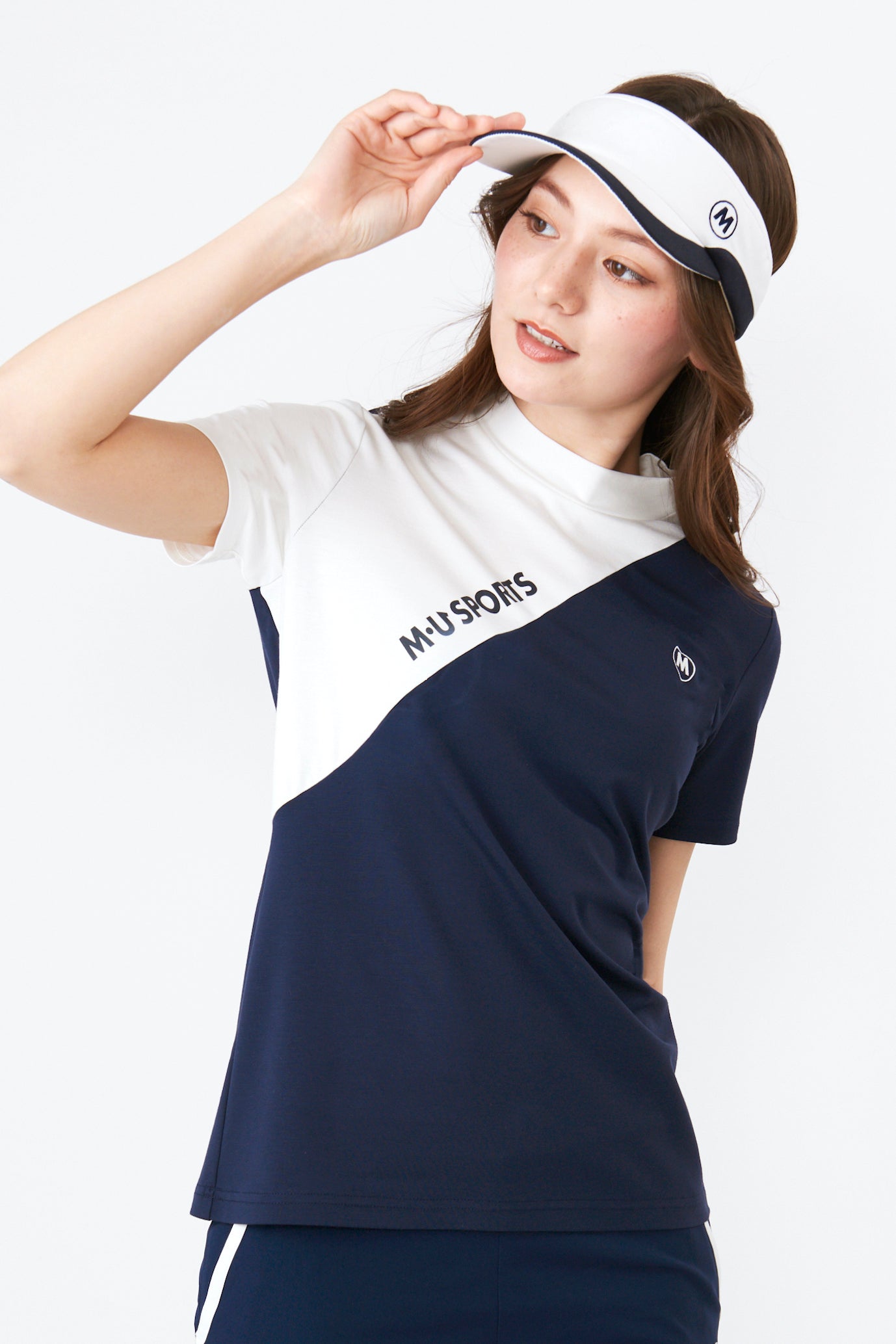 반팔 하이텐션 바이 컬러 목 목 풀오버(801J2454)