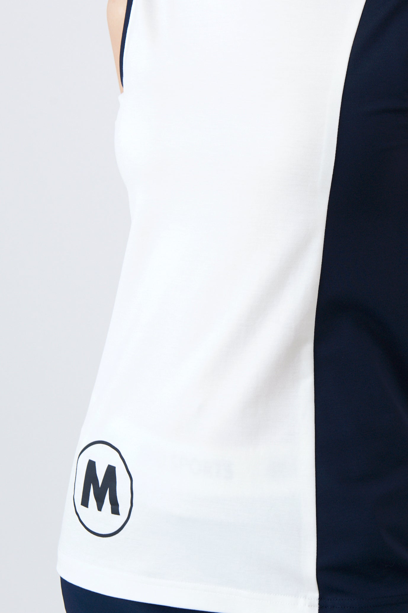 ノースリーブ ハイテンション アシンメトリー プルオーバー(801J3456)