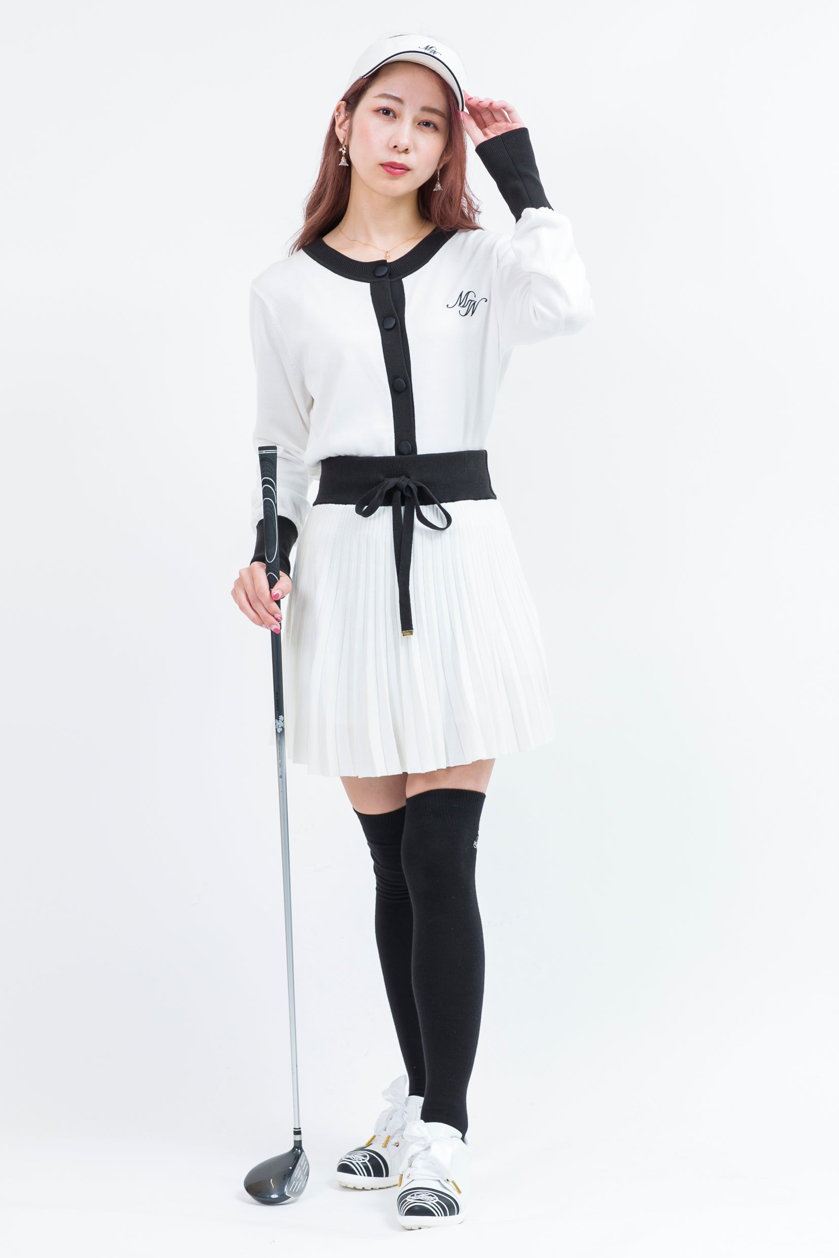 Pleated knit skirt (701H8516K)