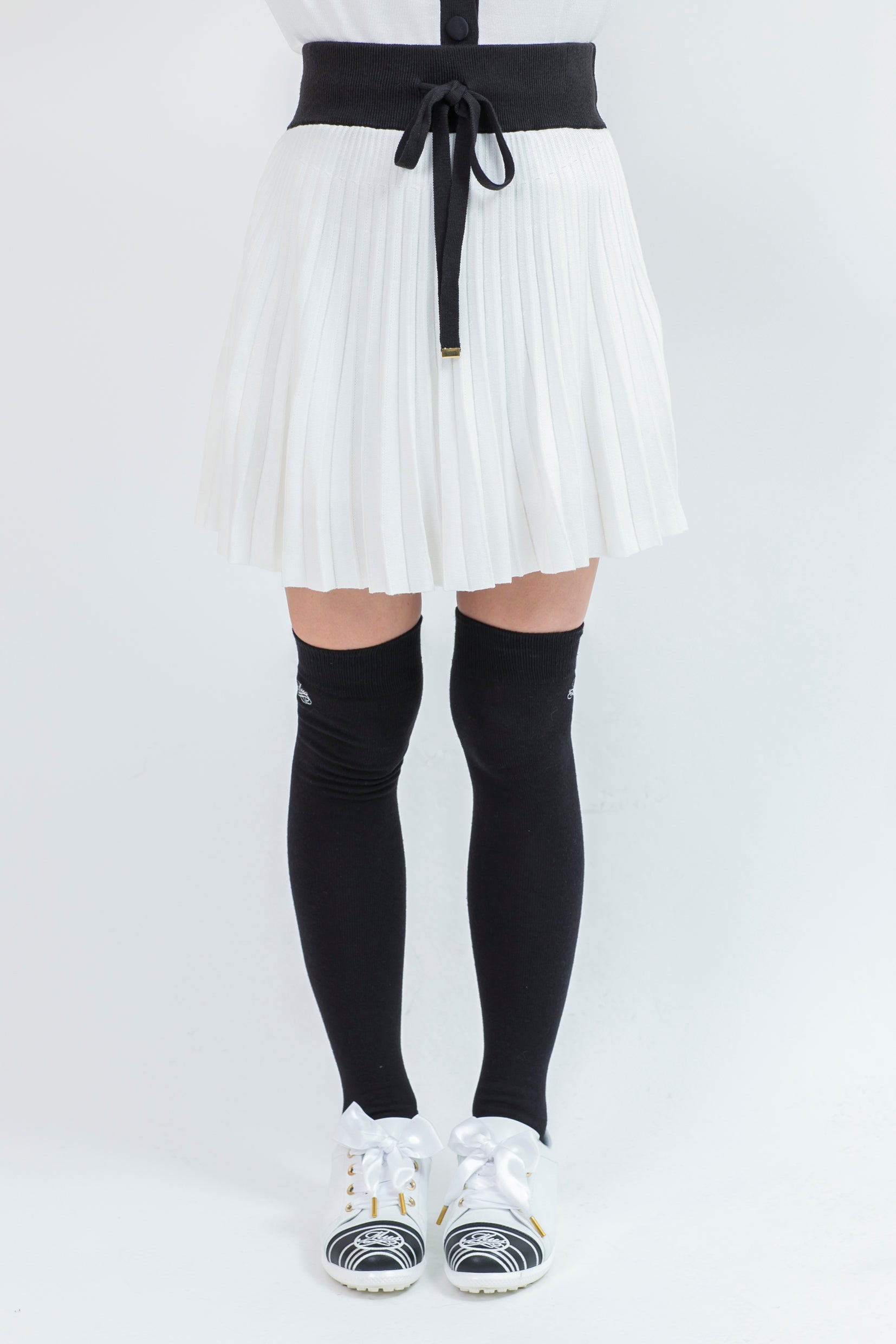 Pleated knit skirt (701H8516K)