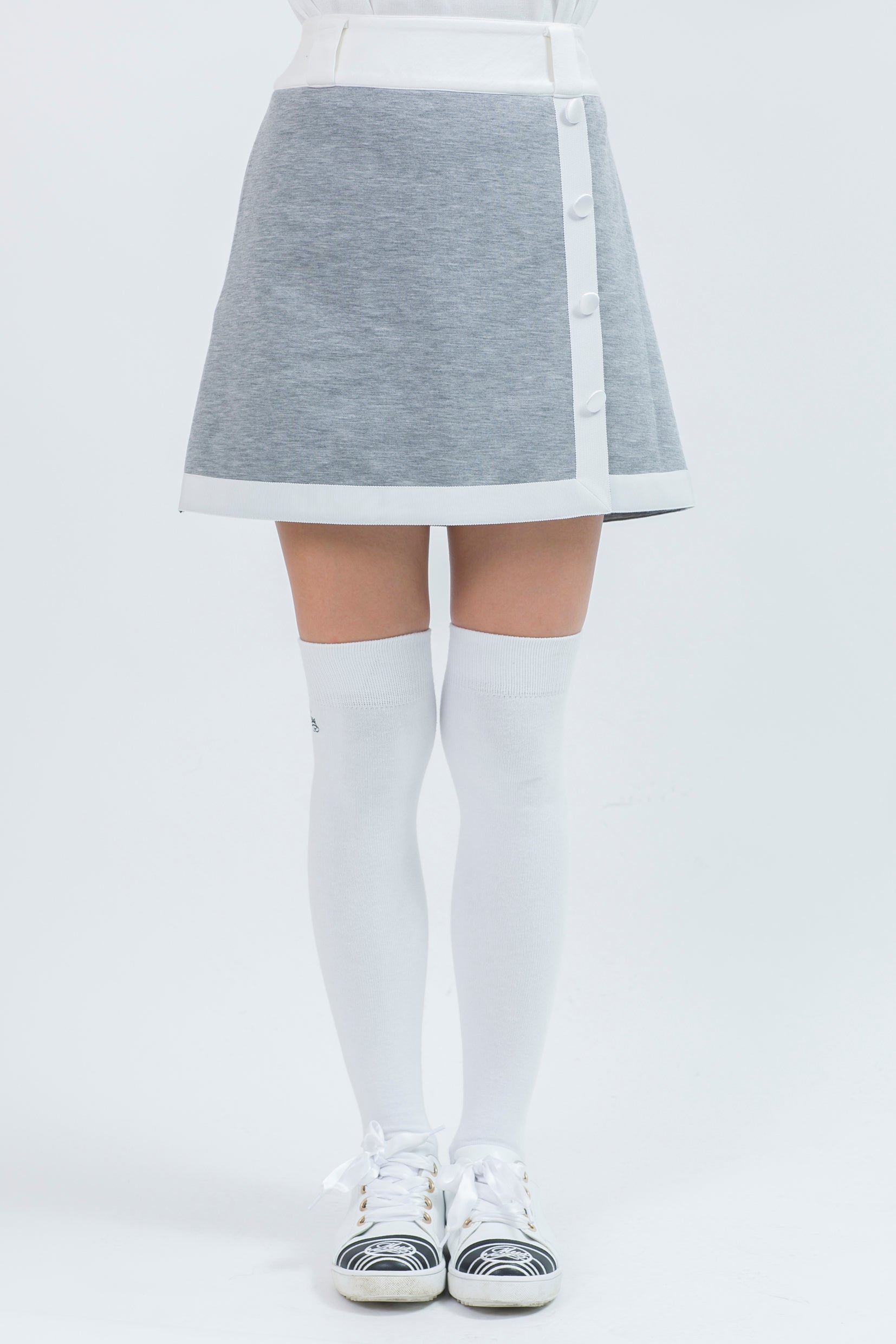 Wrap-around jersey skirt (701H8502)