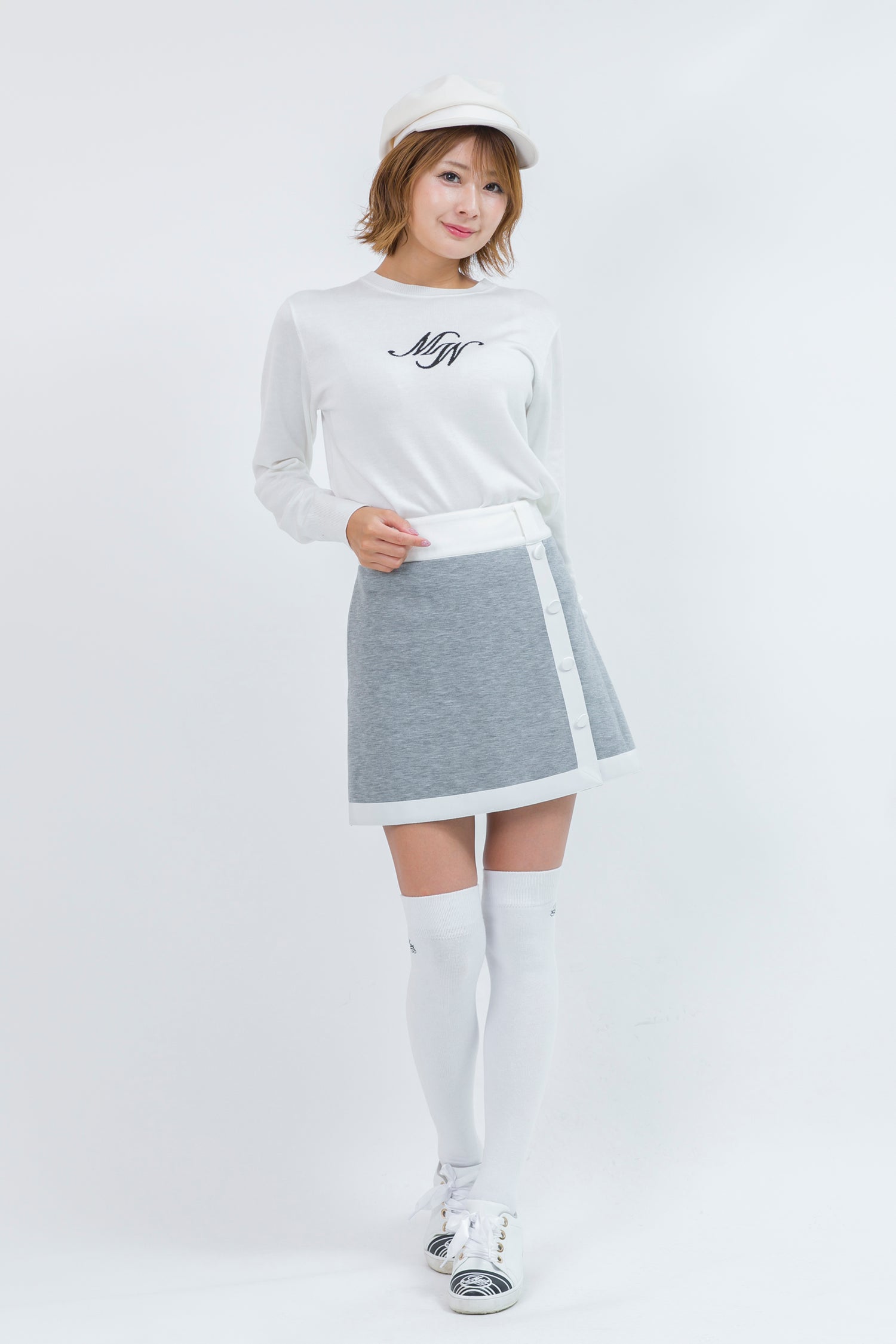 랩스커트 스타일의 저지 스커트(701H8502)