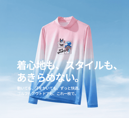 エアフィット クールストレッチ モックネックTシャツ