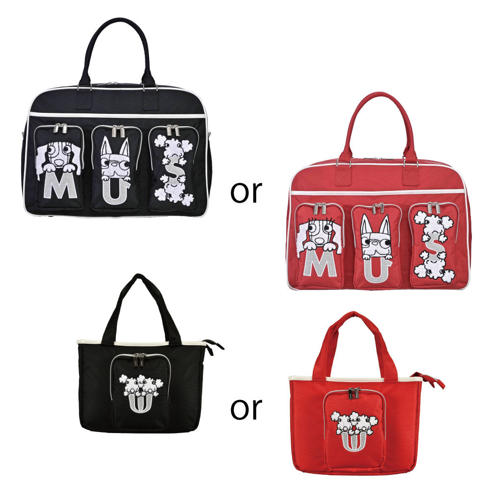 [Set of 2 to choose from] Sagara embroidery character series 2-piece set of colors to choose from (Boston bag &amp;amp; cart pouch)