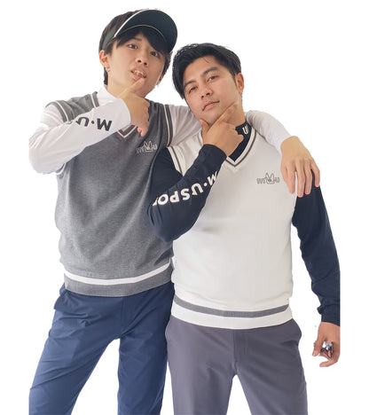 メンズVネックニットベスト