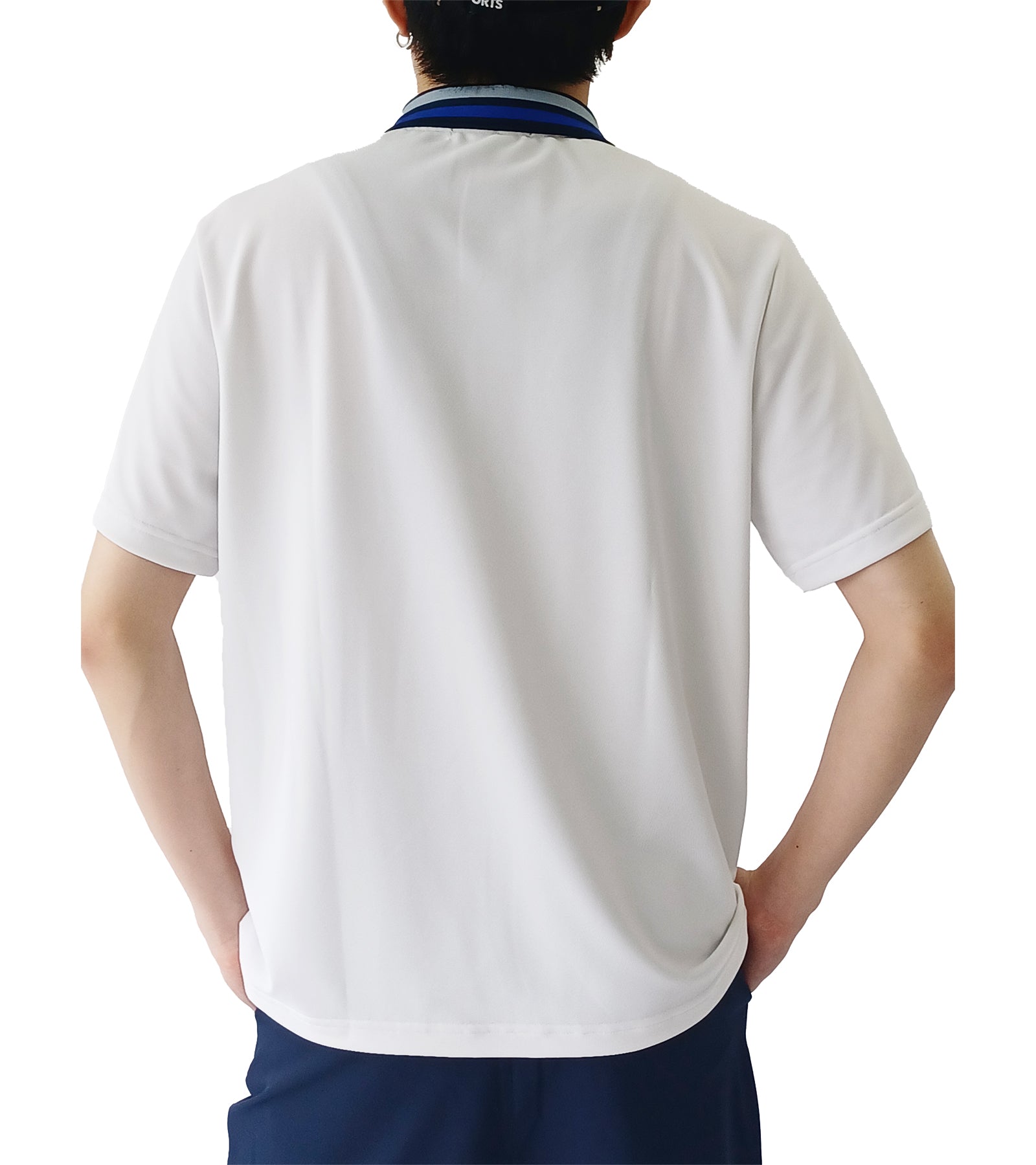 半袖スキッパー衿メンズポロシャツ