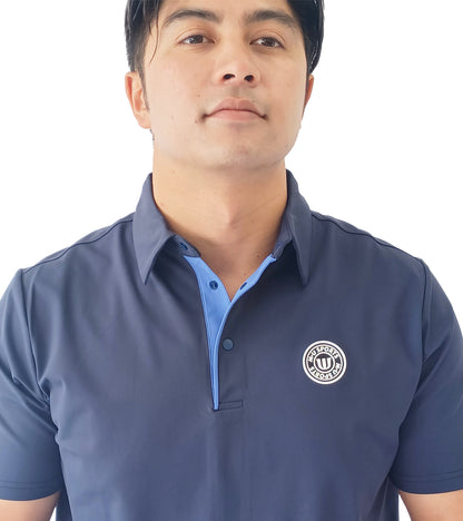 短袖後背網眼男襯衫
