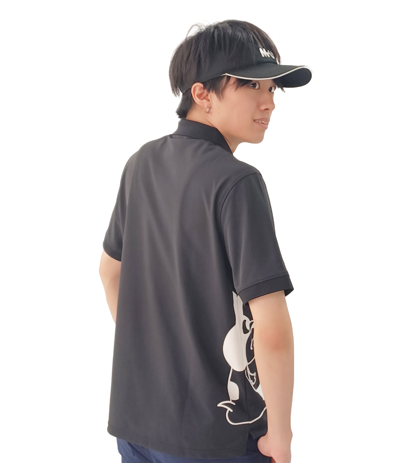 半袖ビッグキャラクターメンズポロシャツ