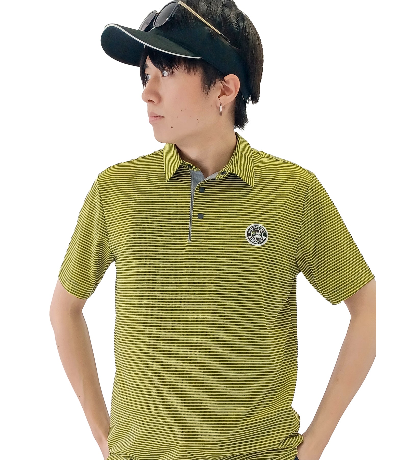 メンズサッカーボーダーシャツ