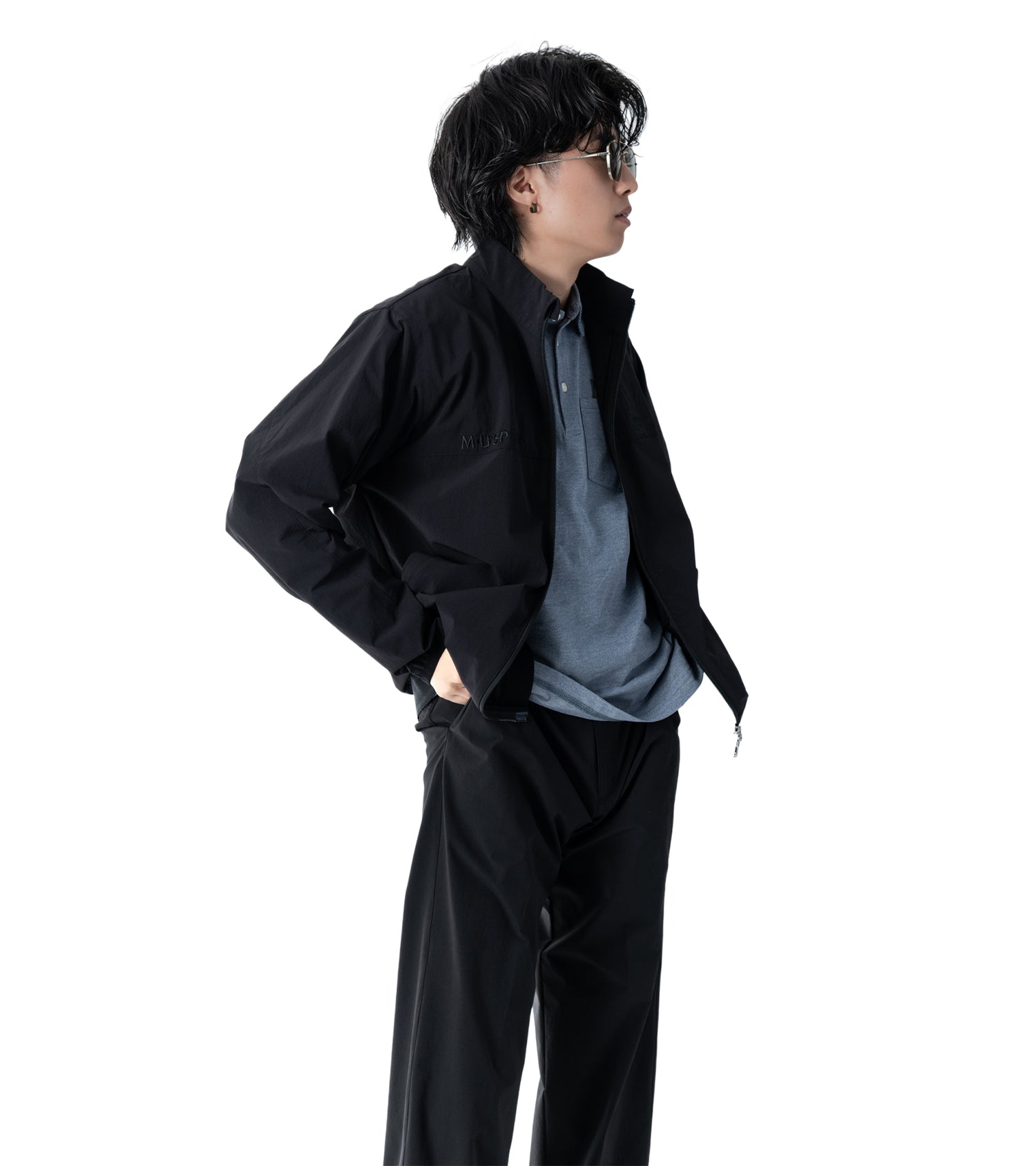 ハイネックメンズブルゾン