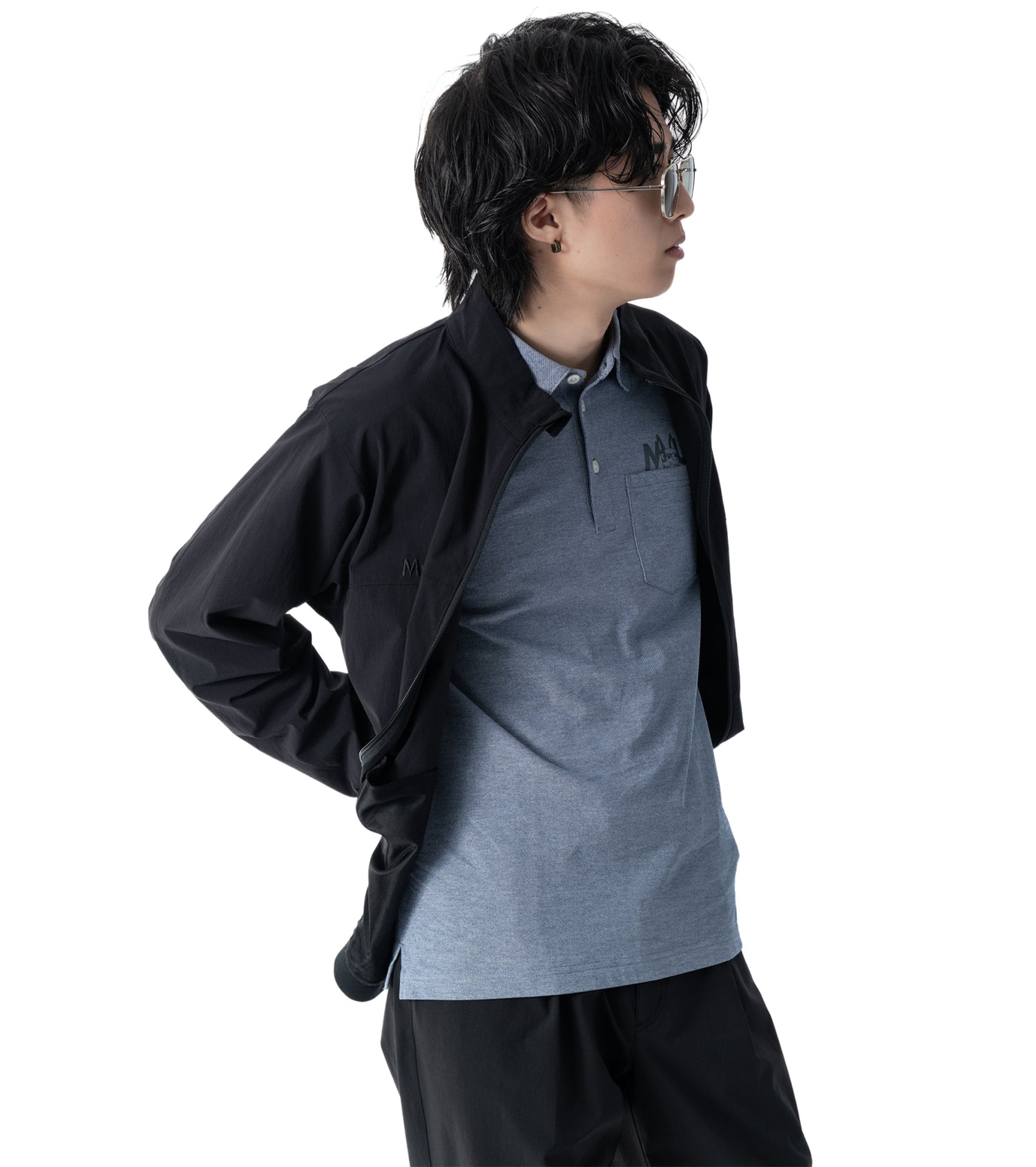 ハイネックメンズブルゾン