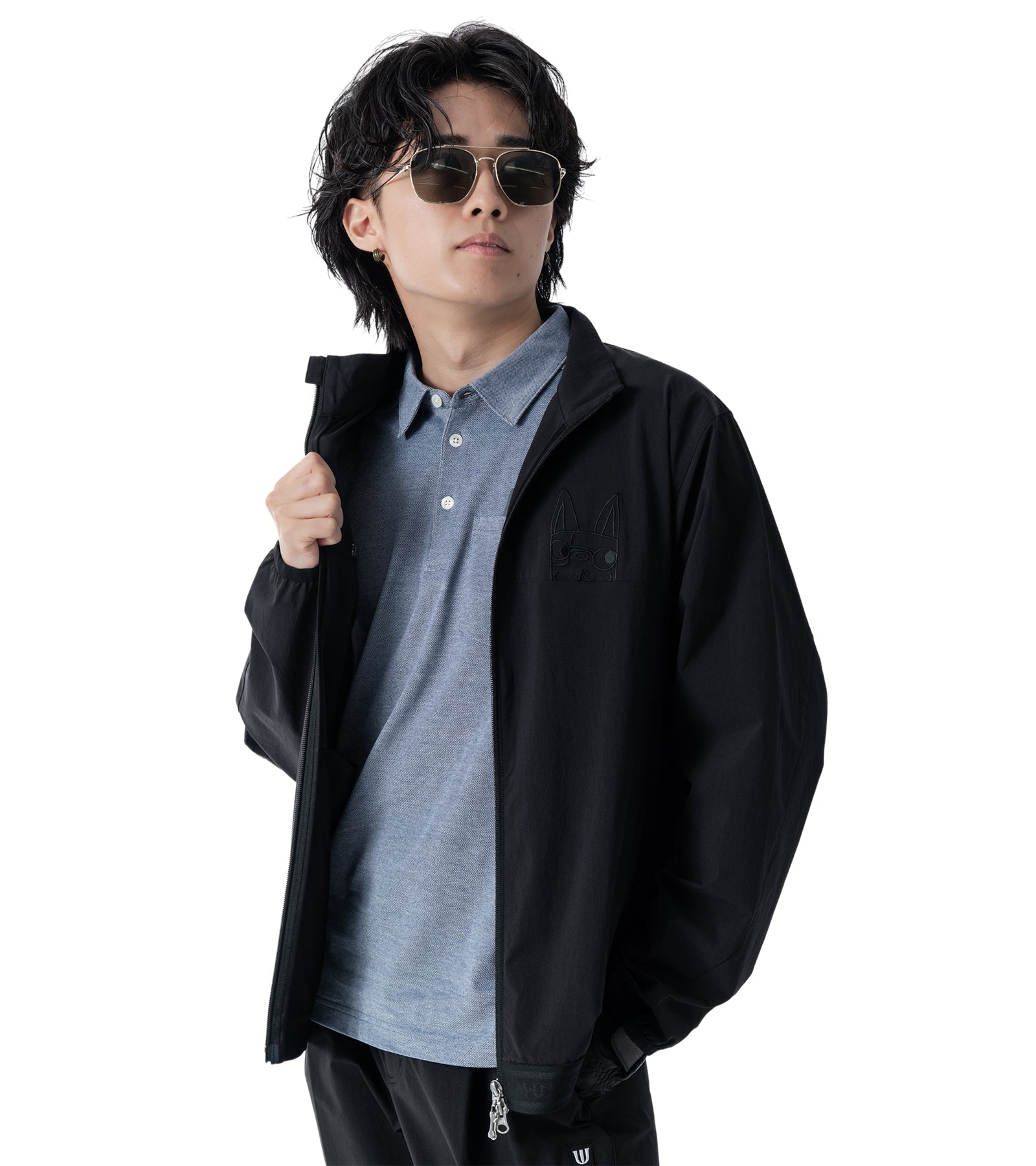 ハイネックメンズブルゾン