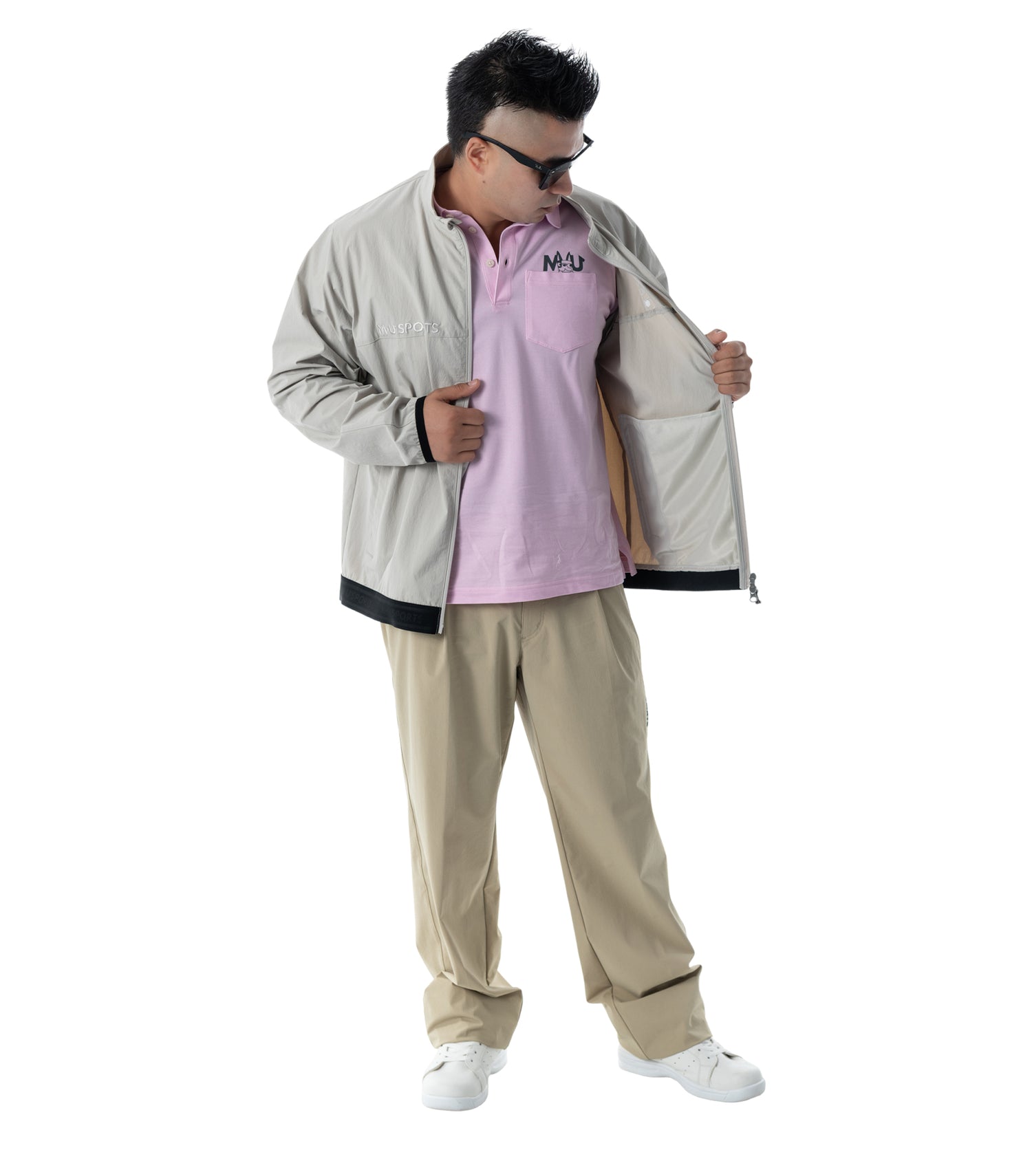 ハイネックメンズブルゾン