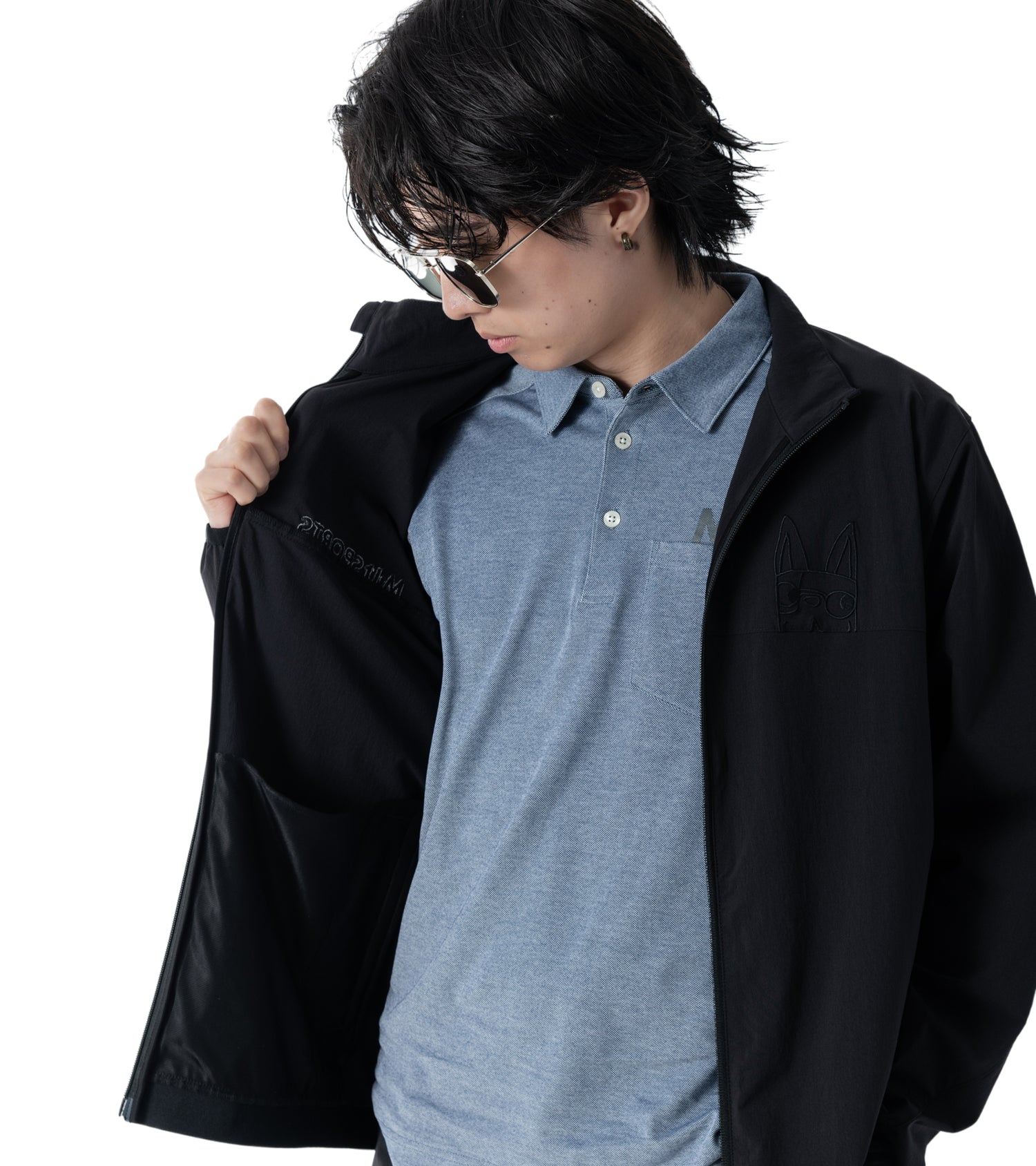 ハイネックメンズブルゾン