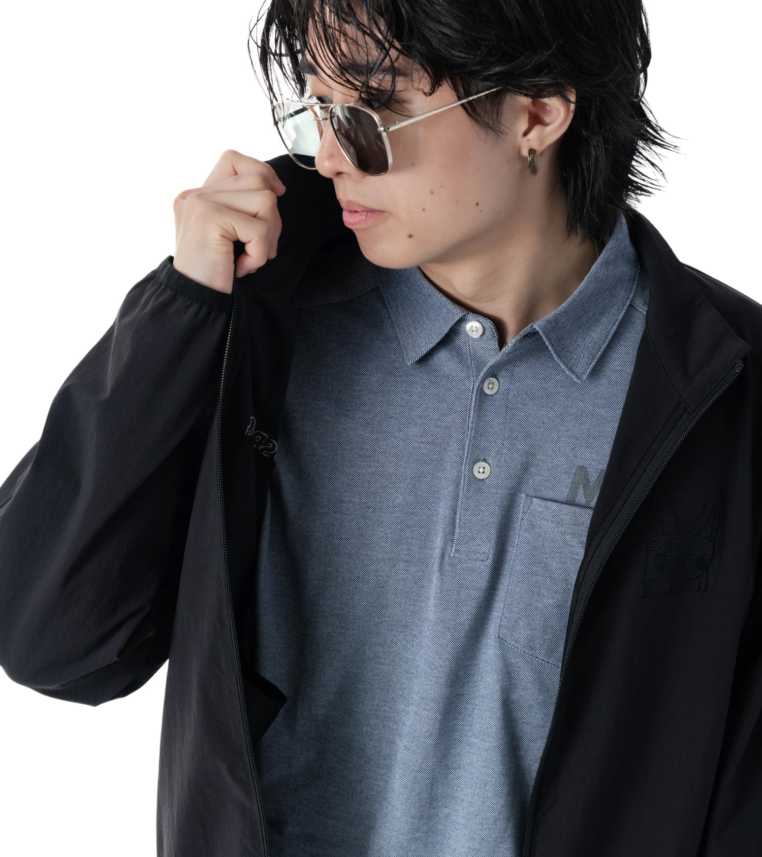 ハイネックメンズブルゾン