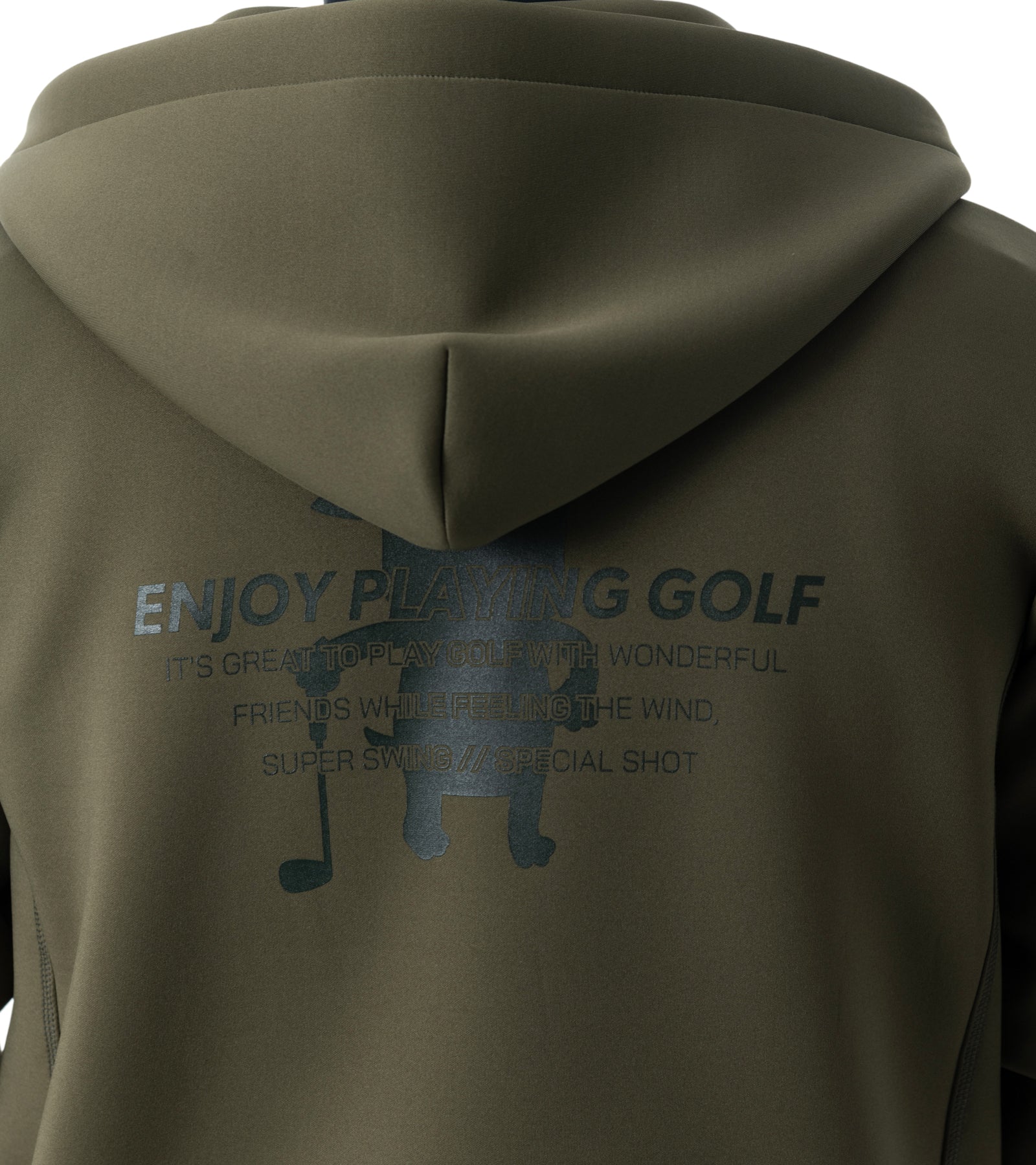 メンズワッペン切替フードパーカー