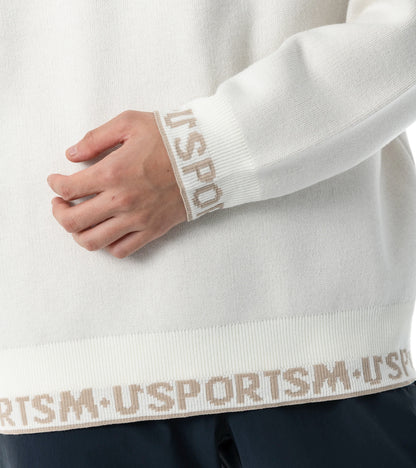 アーモスイングメンズインターシャニット