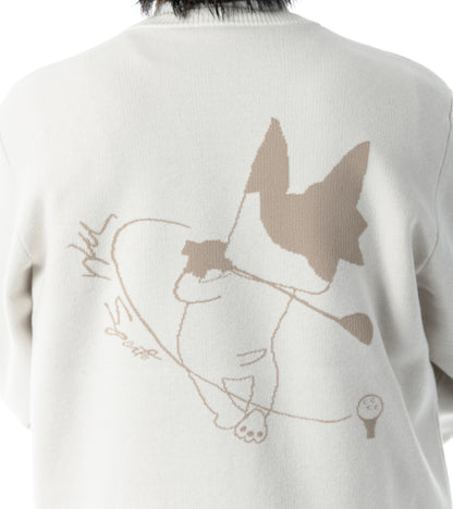 アーモスイングメンズインターシャニット