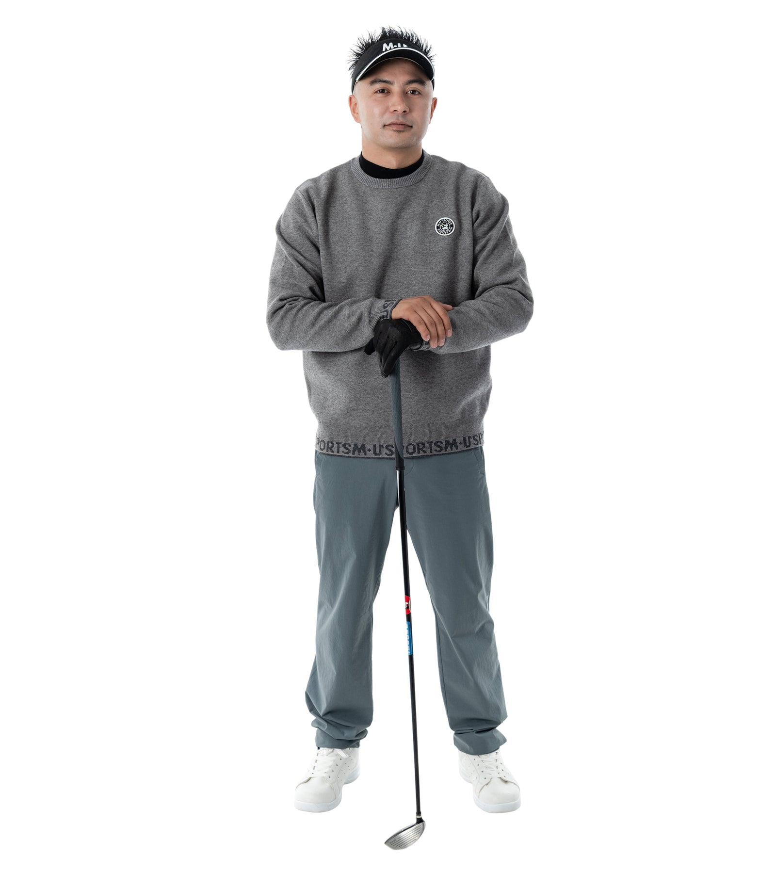 アーモスイングメンズインターシャニット