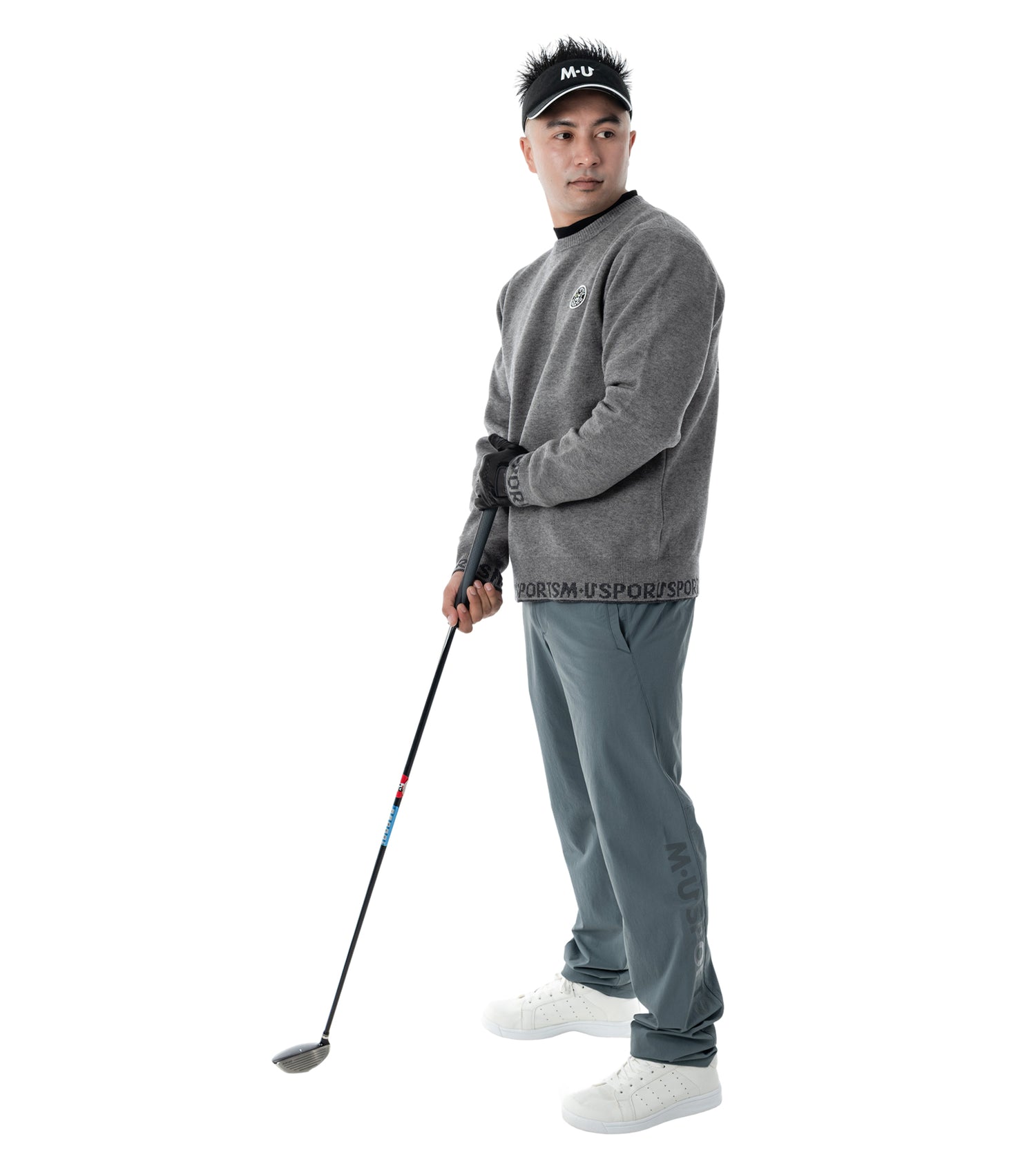 アーモスイングメンズインターシャニット