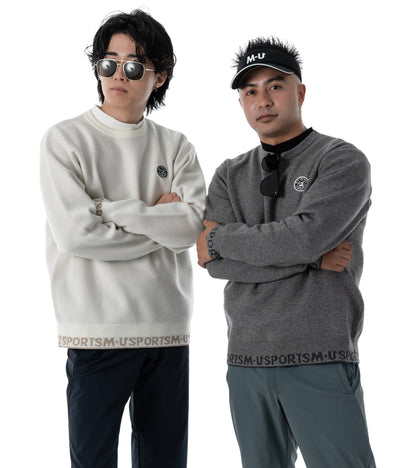 アーモスイングメンズインターシャニット