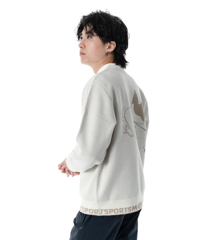 アーモスイングメンズインターシャニット