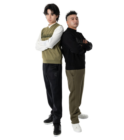 アーモ同色編み柄メンズベスト