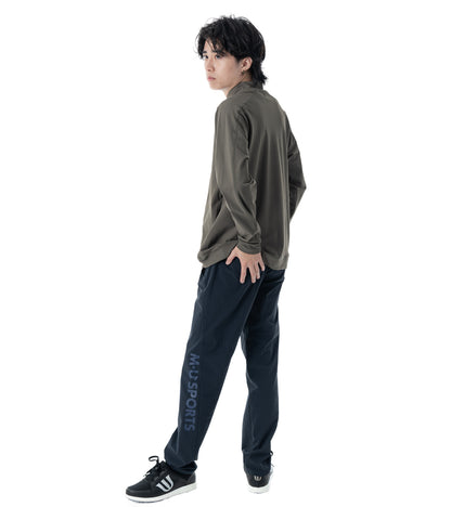 メンズアーモシルエット長袖モックネック