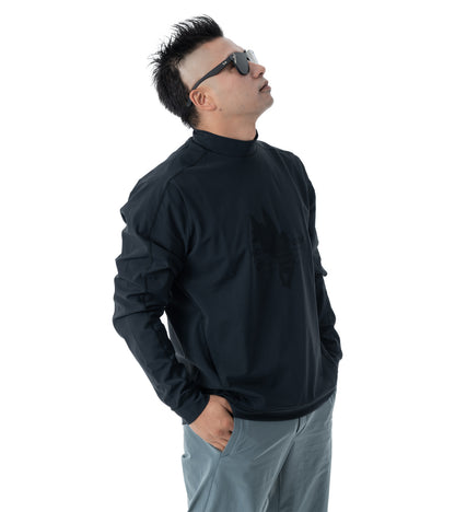 メンズアーモシルエット長袖モックネック