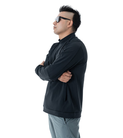 メンズアーモシルエット長袖モックネック