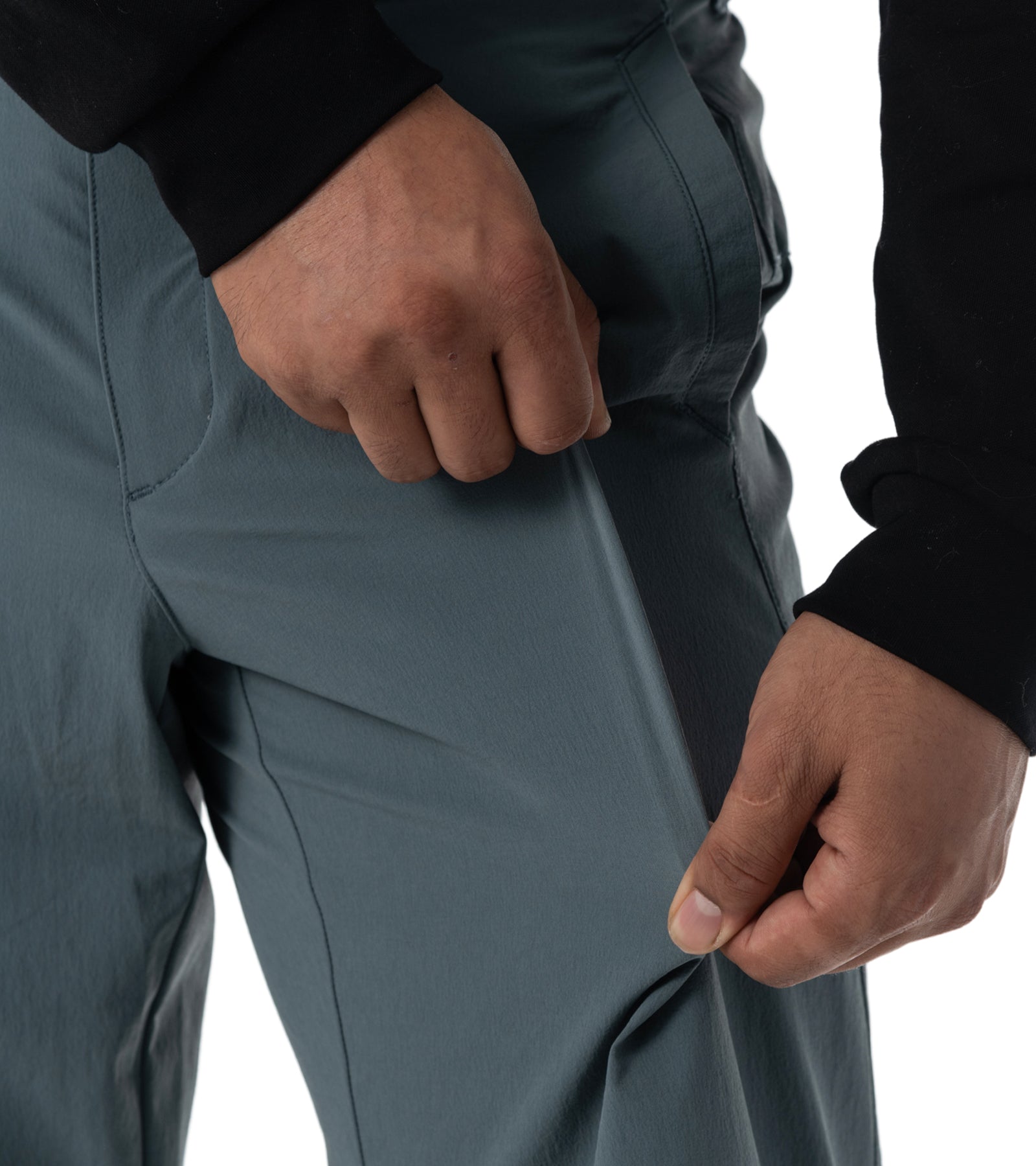 メンズスリム切替パンツ