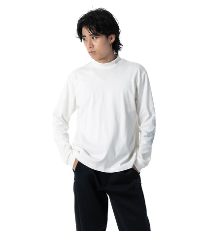 メンズ長袖モックネック