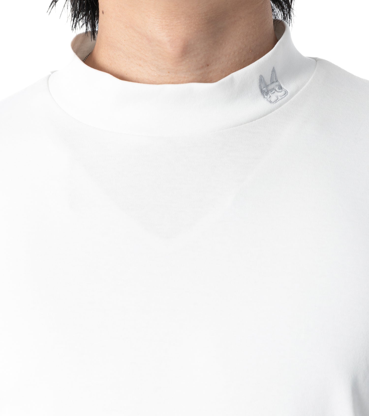 メンズ長袖モックネック