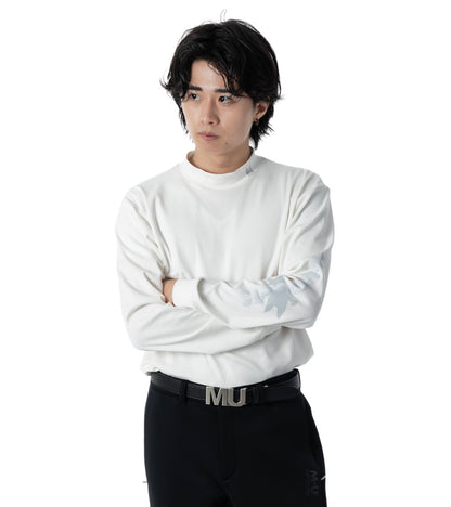 メンズ長袖モックネック