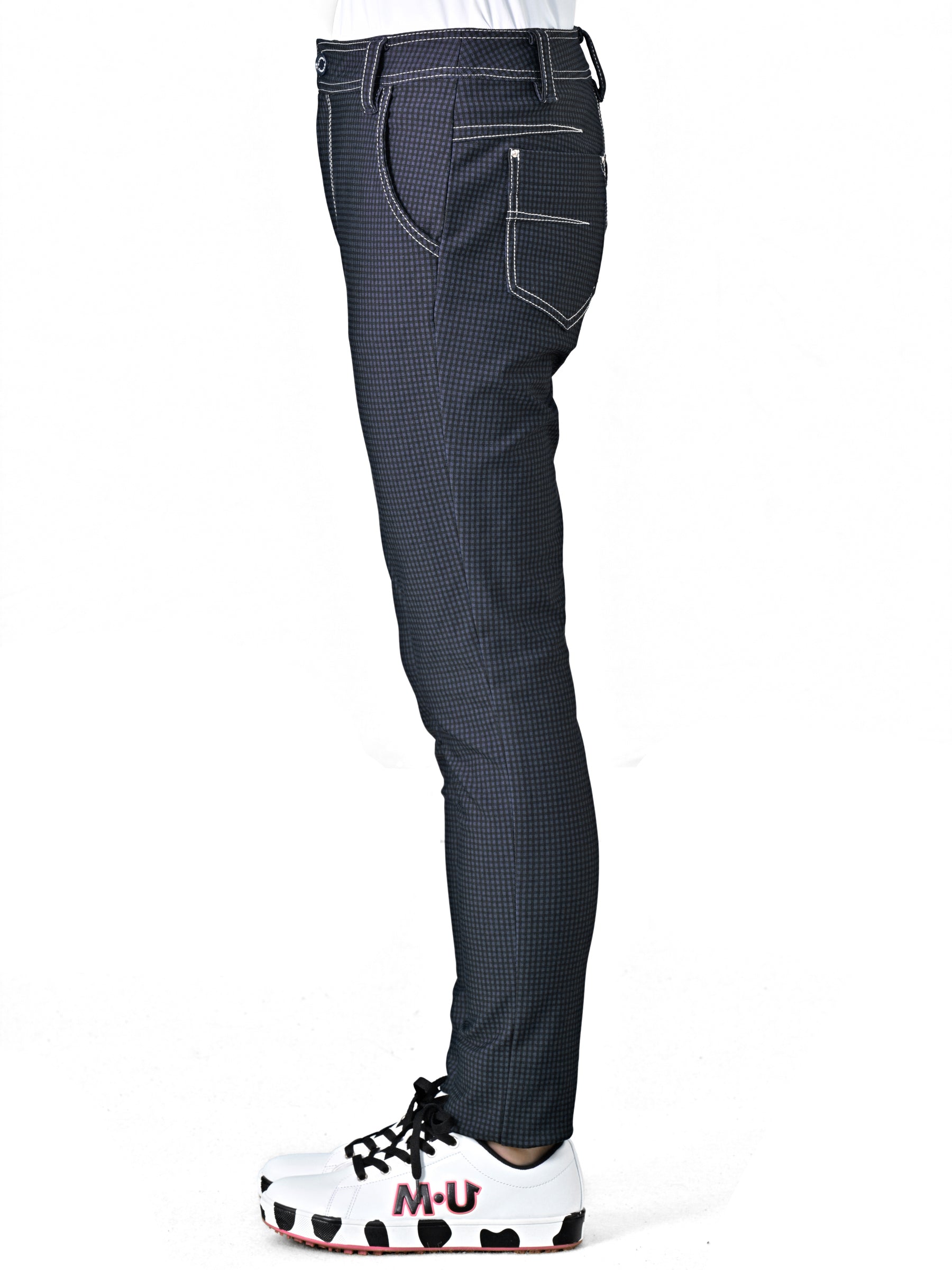 High tension check pants (701J7516)