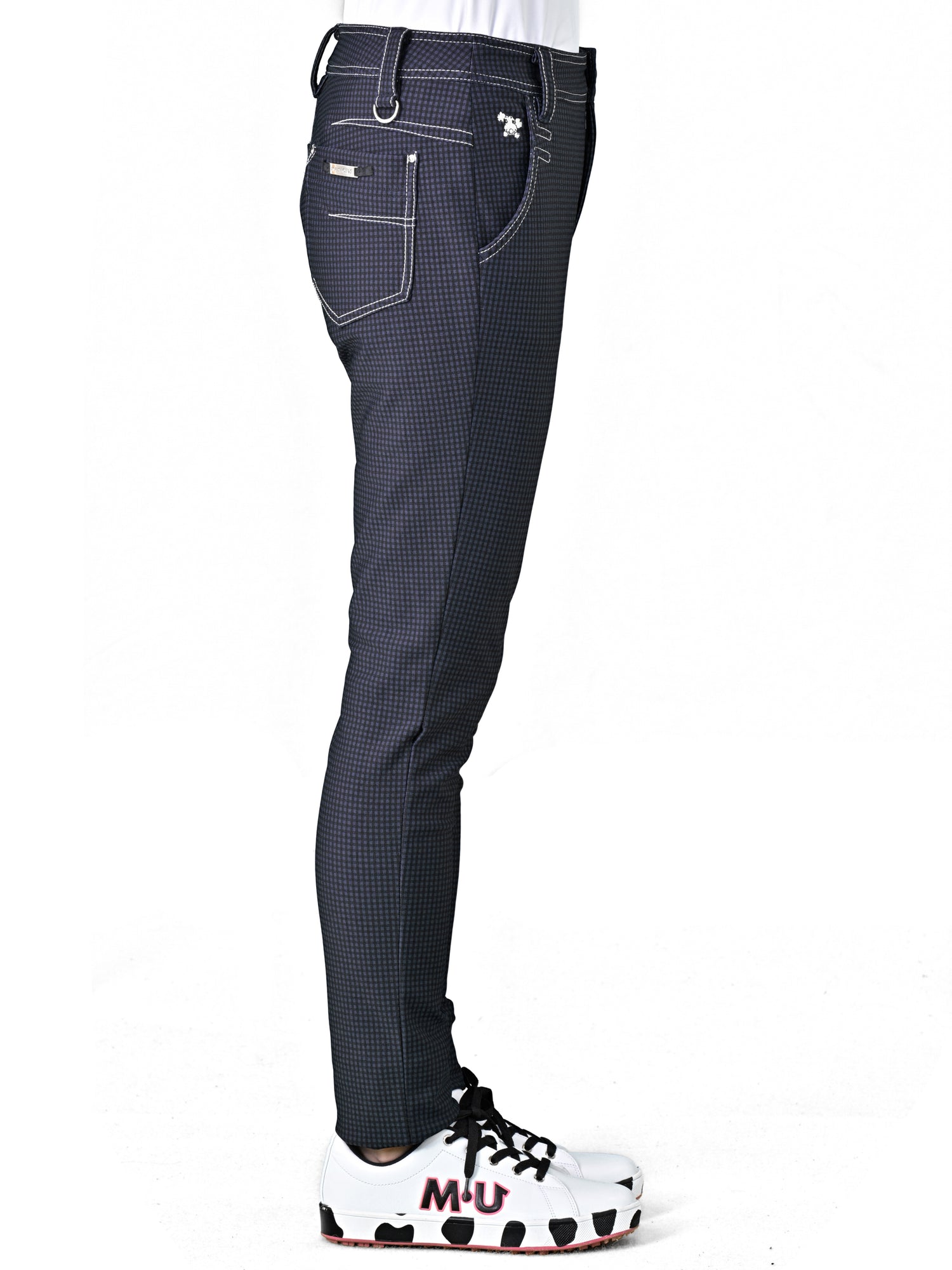 High tension check pants (701J7516)