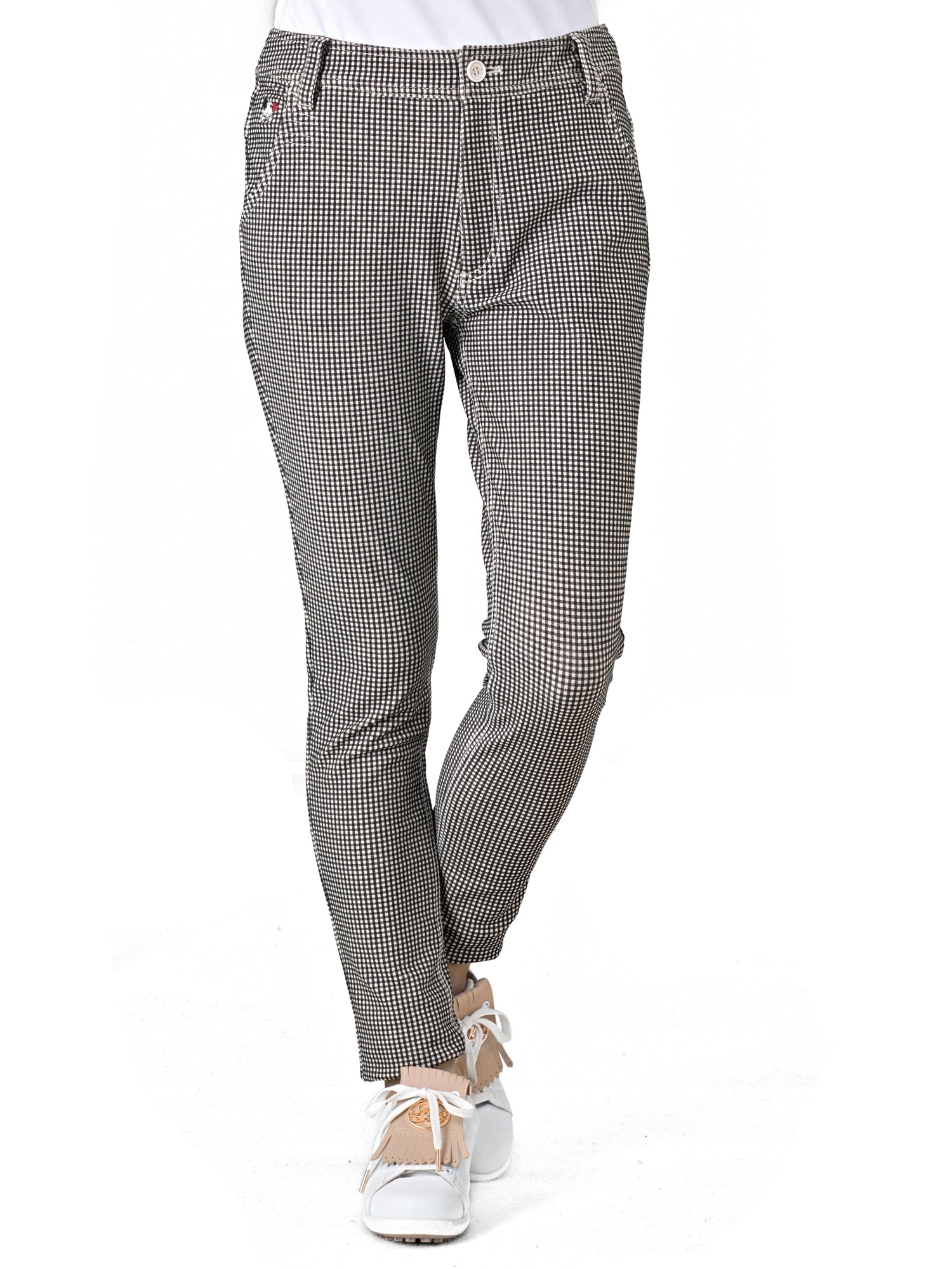 High tension check pants (701J7516)