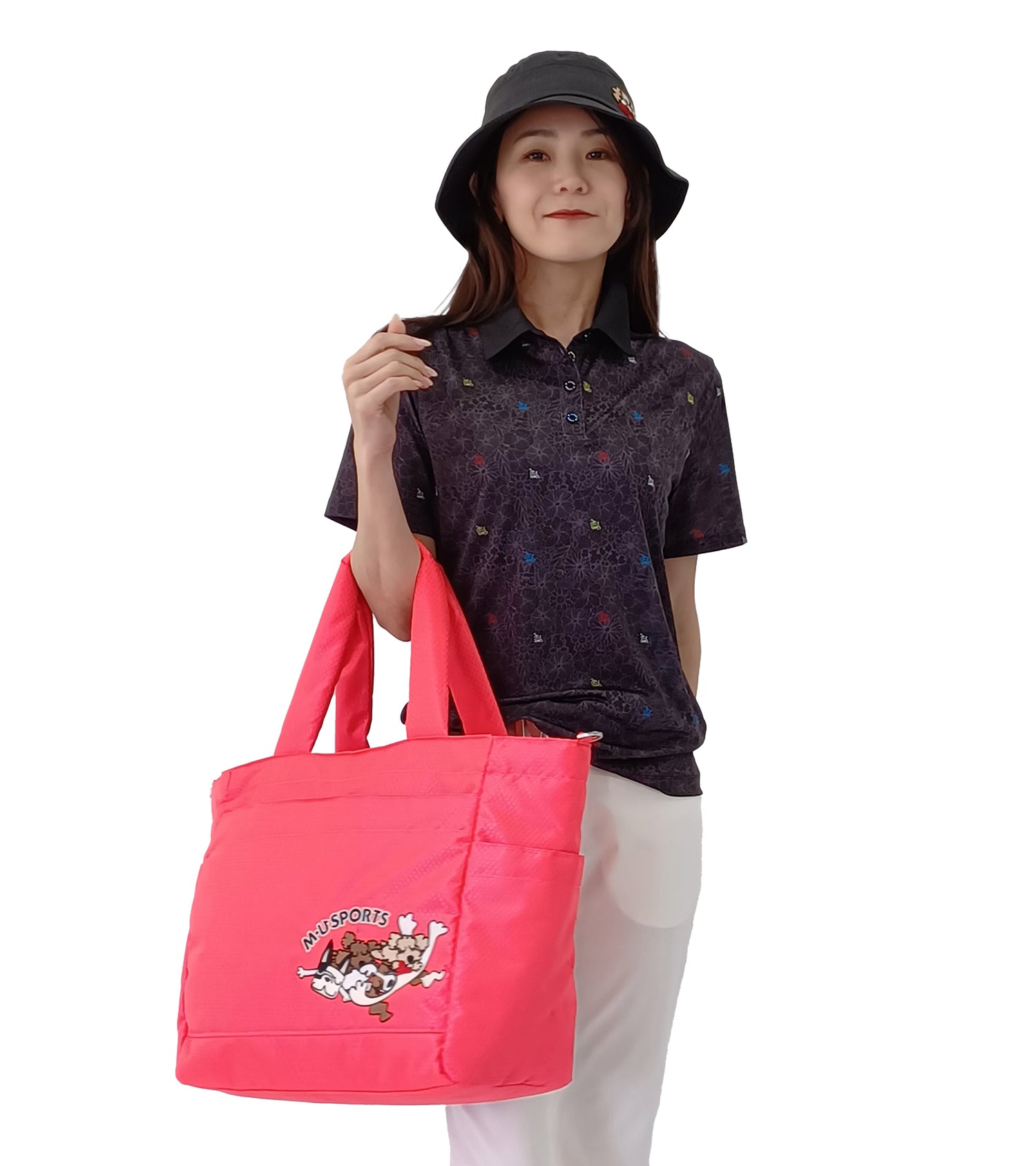 半袖ボタニカル柄シャツ