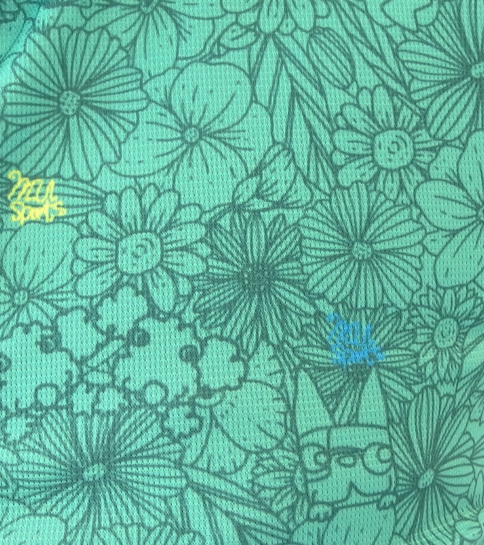 半袖ボタニカル柄シャツ