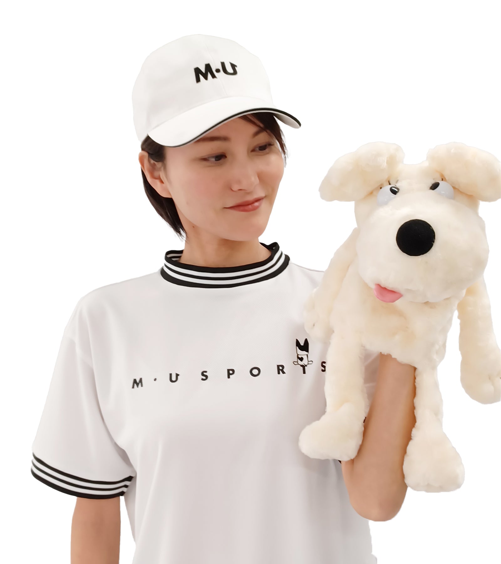 半袖モックネックロゴTシャツ