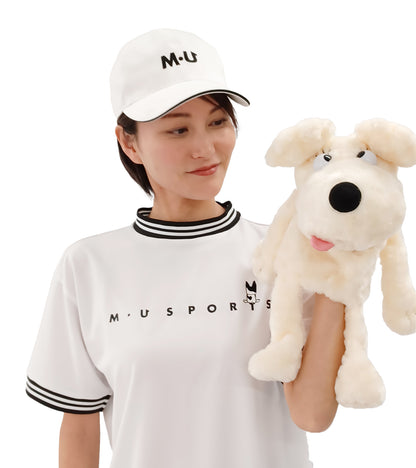 半袖モックネックロゴTシャツ
